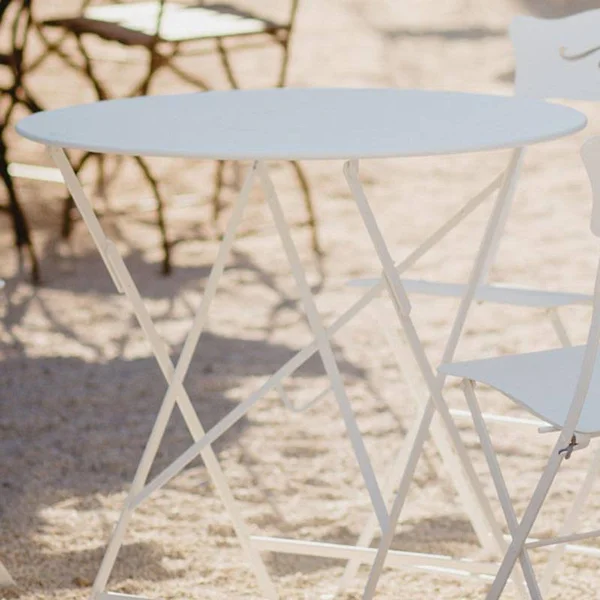Fermob - Bistro Folding Table, Round, Ø 96 cm, Cotton White