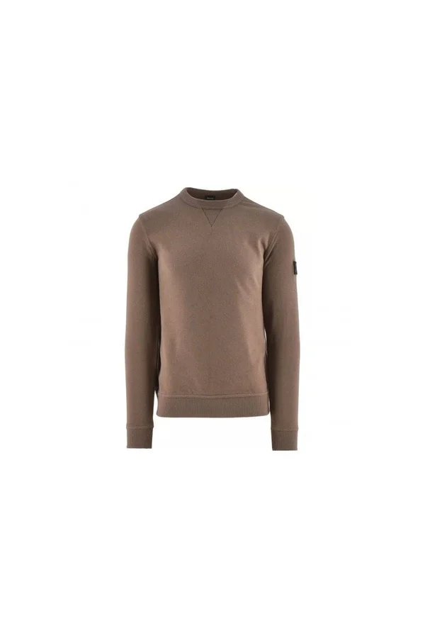 Boss Mens Walkup 1 Relaxed Fit Sweatshirt, Beige Jumper