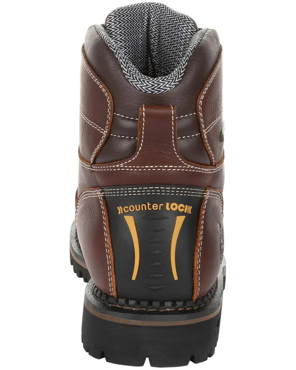 Georgia Boot Men's Amp LT Logger Low Heel Waterproof Work Boot - GB00270, Brown