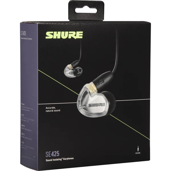 Shure SE425 Sound Isolating Earphones Silver