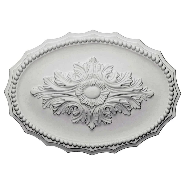 16 7/8x22W x 11 3/4x22H x 1 1/2x22P Oxford Ceiling Medallion - Hand-Painted Iridescent Gold
