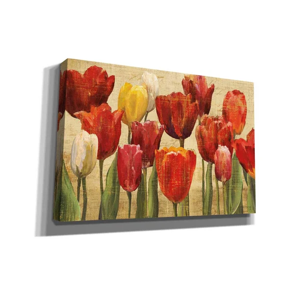 Epic Graffiti &Tulip Fantasy on Cream& by Marilyn Hageman, Canvas Wall Art, 40x22x26x22