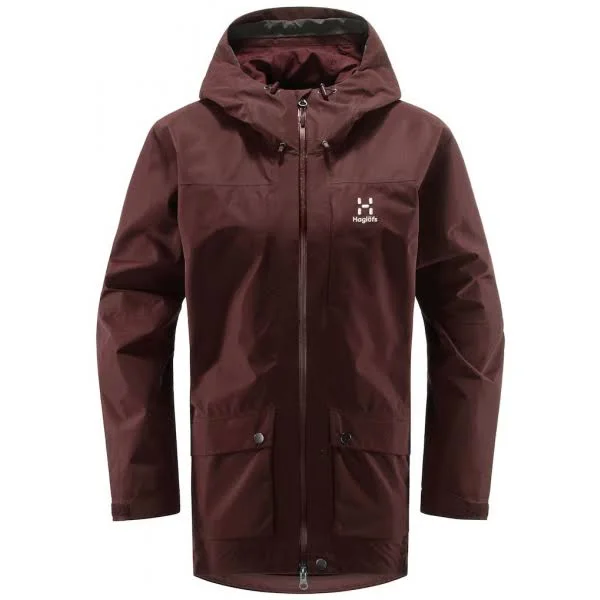 Haglofs Rubus GTX Jacket Women Maroon Red M Jacket Ladies - Women