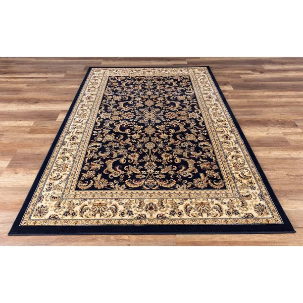 Great American Distributors C483.01.NV.8R 8 ft. Classic Eternal Traditional & Oriental Rug - Navy & Cream, Blue