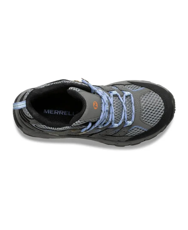 Merrell Kid's Moab 2 Mid Waterproof Boot, Size: 1, Grey/Periwinkle