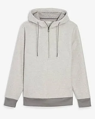Solid Quarter Zip Hoodie Gray Men's S