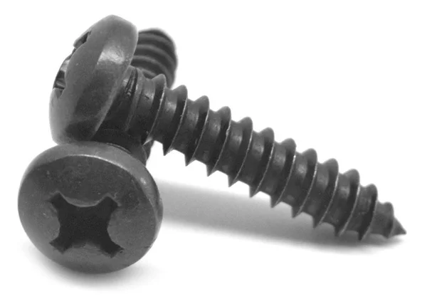 #8-18 x 1/2 Sheet Metal Screw Phillips Pan Head Type AB Low Carbon Steel Black Zinc Plated