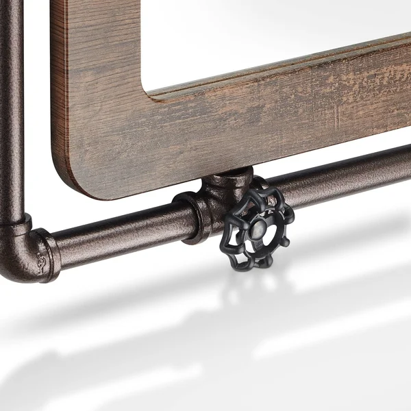 Clarmonte Industrial Accent Wall Mirror - Brown - Large
