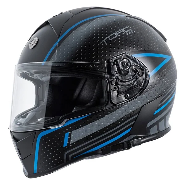 Torc T1415SCB21 T-14 Scramble X-Small Black/Gray/Blue Full Face Helmet