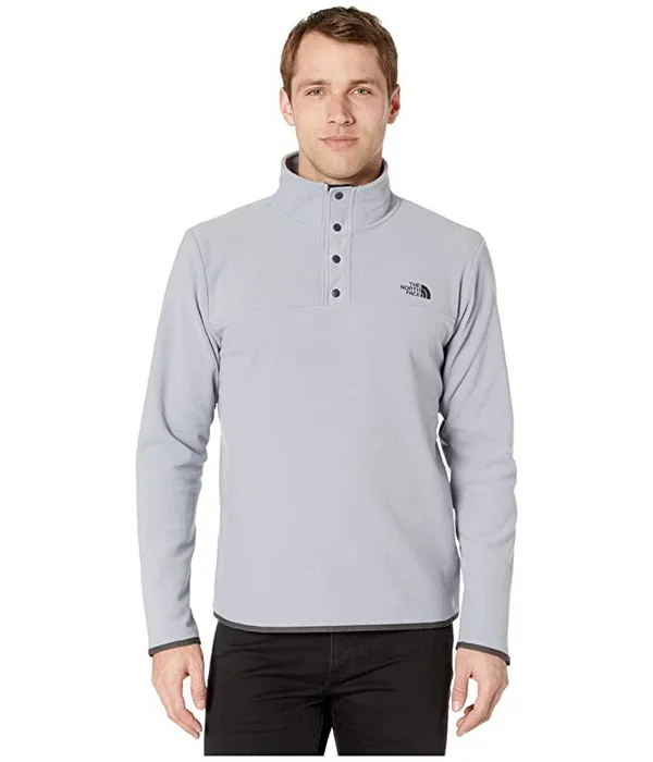 The North Face Men's TKA Glacier Snap-Neck Pullover - XL - Vintage White - TNF Black