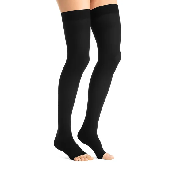 Jobst Maternity Opaque Thigh High Compression Stockings - 20-30 mmHg, Open Toe X-Large, Caramel