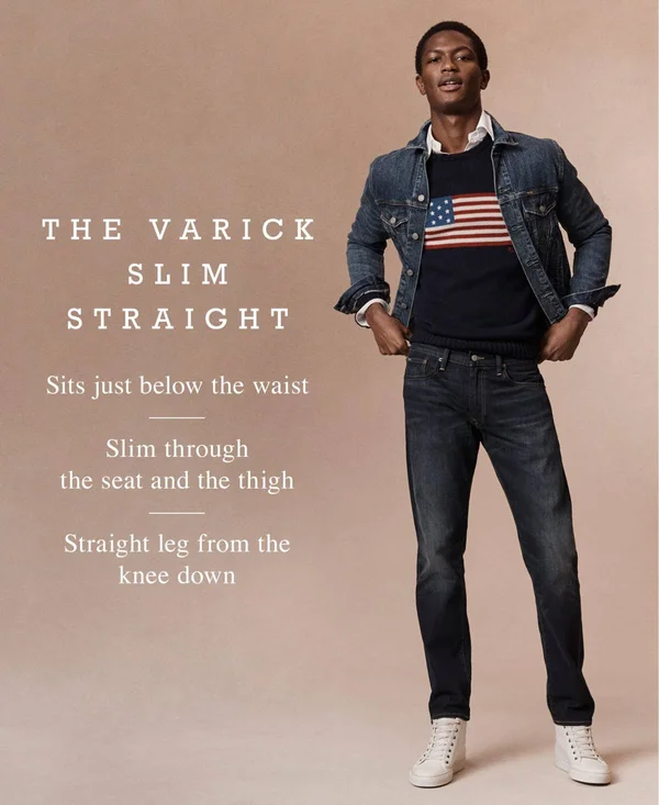 Polo Ralph Lauren Men's Varick Slim Straight Jeans - Rockford Medium
