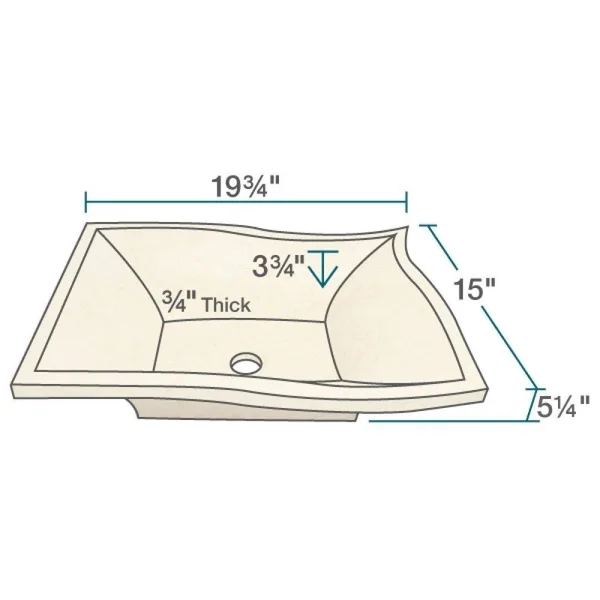 Mr Direct 859 Egyptian Yellow Marble Vessel Sink Ensemble with Brushed Nickel Finish Waterfall Faucet, Pop-Up Drain, and Sink Ri