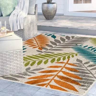 Encarnacion Blue/Green/Orange Indoor/Outdoor Area Rug Winston Porter Rug Size: Rectangular 6&7x22 x 9&6x22