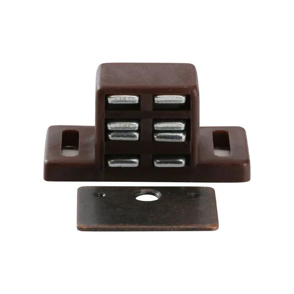 Rok Hardware Heavy Duty 15 lb High Magnetic Catch - Brown, 2 Pack