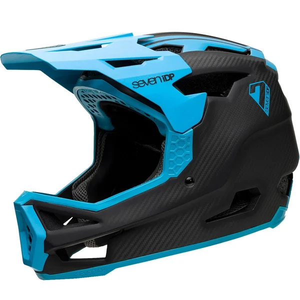 7iDP Project 23 Full Face Helmet - Gloss Electric Blue/Carbon, LG