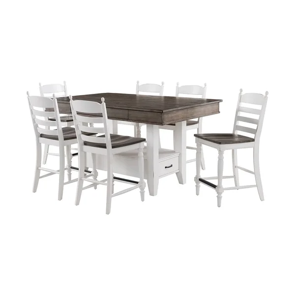 Intercon Kipper Downs Farmhouse Antique White Counter Chairs (Set of 2)