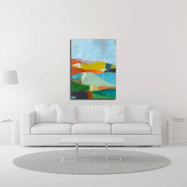 24x22 x 18x22 North Bay Hills by Jan Weiss Print on Canvas