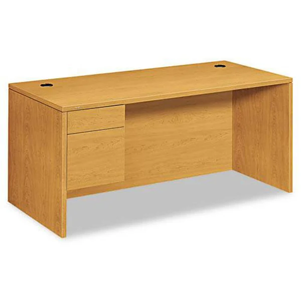 HON 10500 Series 3/4-Height Pedestal Desk 66 x 30 x 29-1/2 Harvest