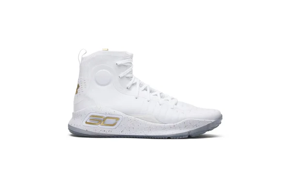 Under Armour Curry 4 - Adult Basketball Shoes White/Metallic Gold
