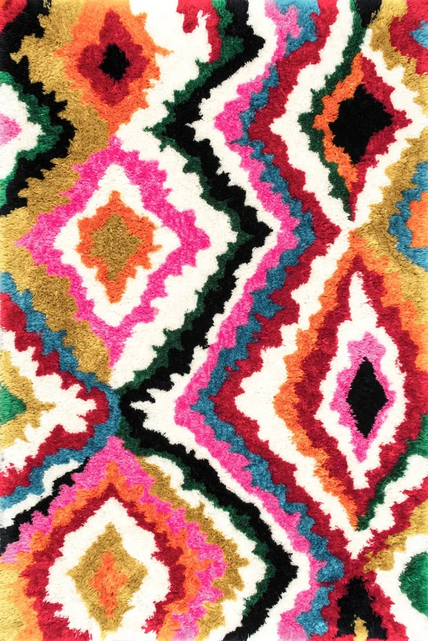 nuLOOM Carnival Abbey Shaggy Multi 4& x 6& Area Rug