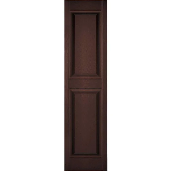 Mid-America LP2S14X07500FB 14 3/4x22W x 75x22H Lifetime Vinyl - Standard Two Equal Panels, Raised Panel Shutters, w/Installation