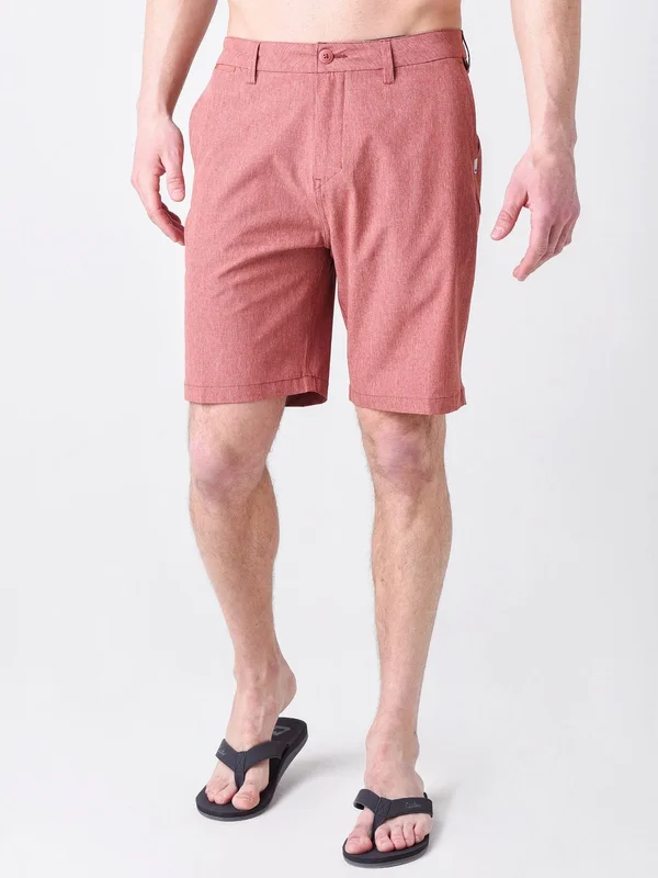 Quiksilver Union Heather Amphibian Hybrid Shorts - Henna - 32