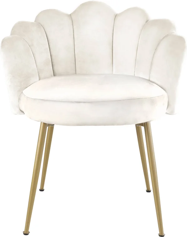 Meridian Furniture Claire Cream Velvet Dining Chair - Set of 2