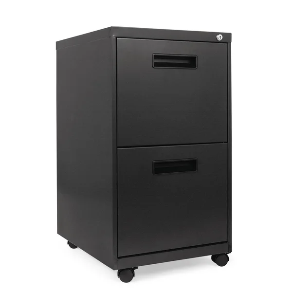 Alera Two-Drawer Metal Pedestal File - Charcoal