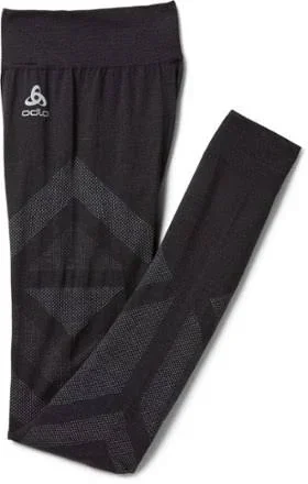 Odlo Women's Natural + Kinship Warm Base Layer Bottoms Black L