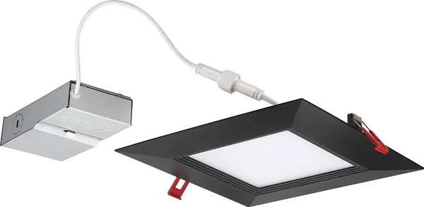 Lithonia Lighting Wafer LED Retrofit Downlight, Black