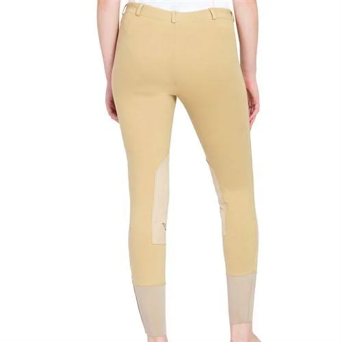 TuffRider Ladies Pull-On Knee Patch Breeches - 34 - Black