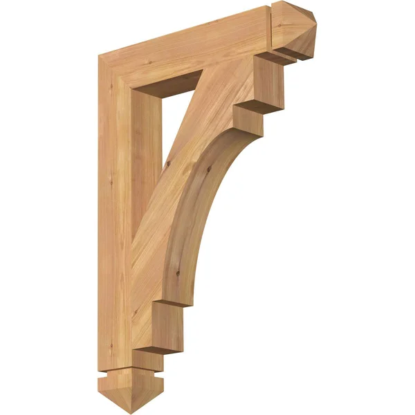 Ekena Millwork BKT04X20X28MRC03SWR 3 1/2x22W x 20x22D x 28x22H Merced Arts & Crafts Smooth BRACKET - Western Red Cedar