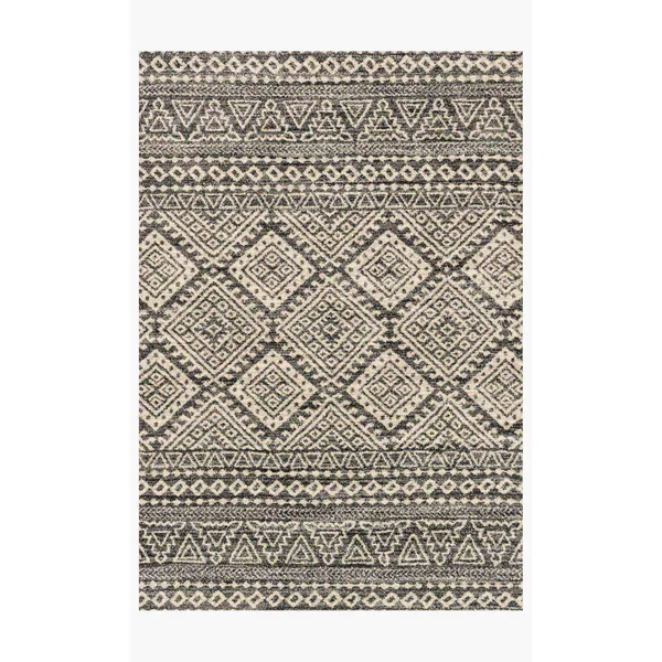 Loloi Emory EB-08 9&2x22 x 12&7x22 Graphite - Ivory Rug