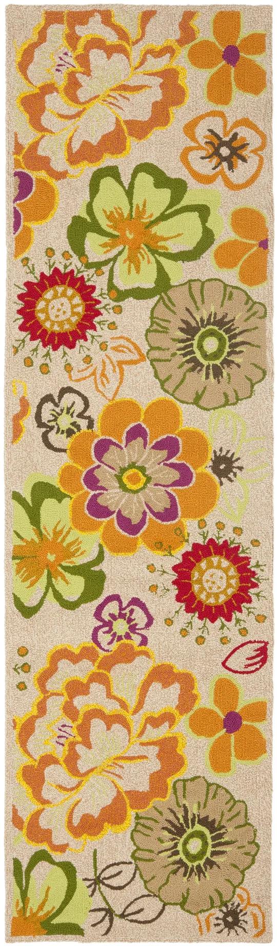 Safavieh Four Seasons FRS467C 2&4x22 x 4&0x22 Ivory, Green Area Rug
