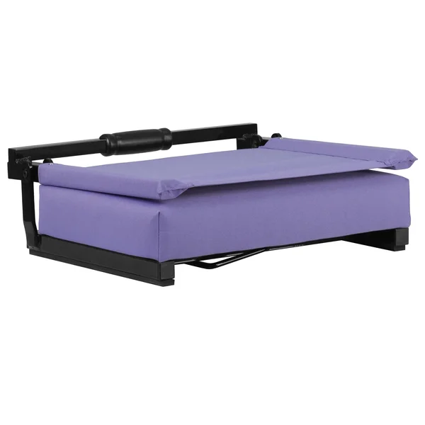 18x22 Purple and Black Contemporary Solid Grandstand Comfort Ultra Padded Seat