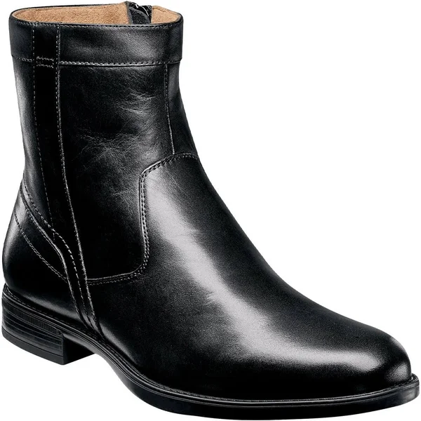 Florsheim Men's Midtown Plain Toe Zip Boot - Size: 16, Black