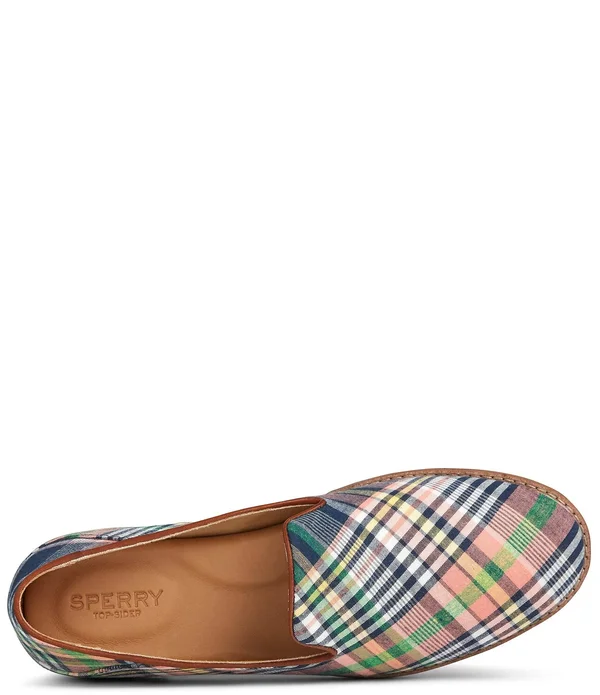 Sperry Women's Seaport Levy Kick Back Plaid Loafers - 5.5M