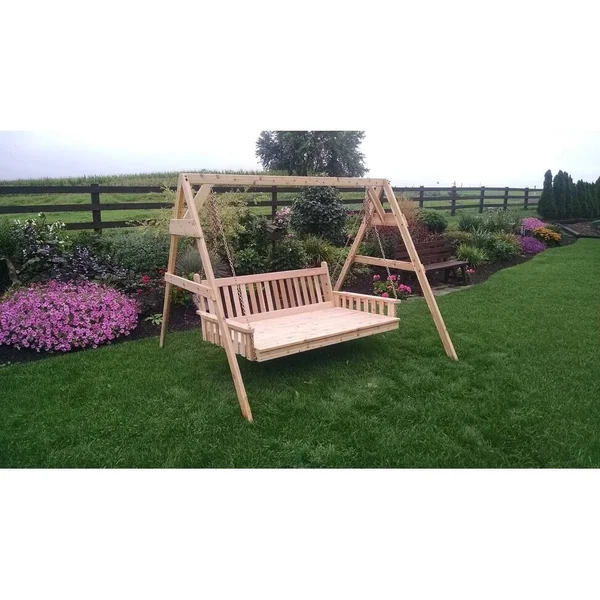 Cedar 6 2x4 A Frame Swing Stand for or Swingbed Natural