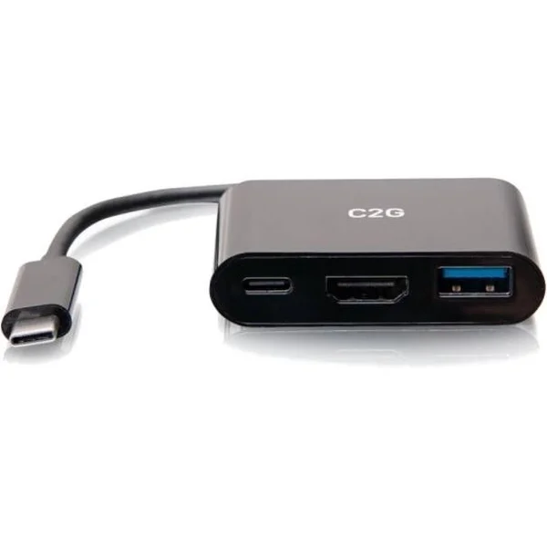 C2G USB C Mini Dock with HDMI - USB and USB C - Power Delivery Up to 60W