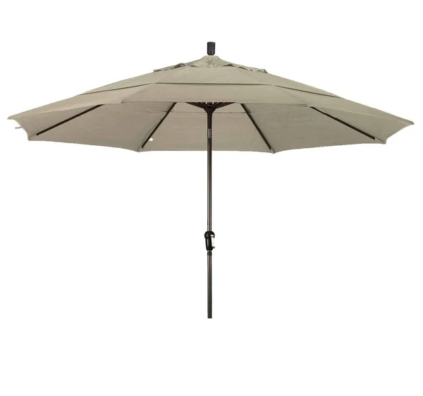 California Umbrella 11 ft. Aluminum Auto Tilt Patio Umbrella - Green