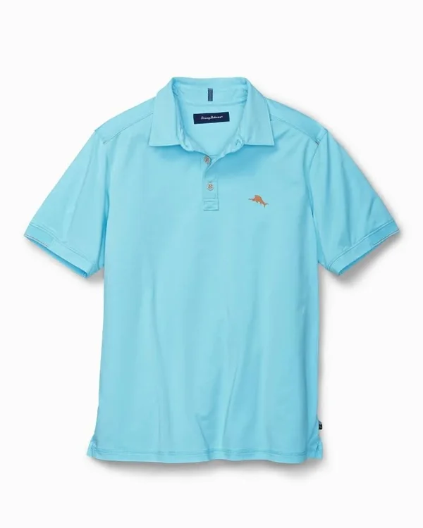 Men's Tommy Bahama Tropicool Spectator Short Sleeve Polo Shirt, Blue