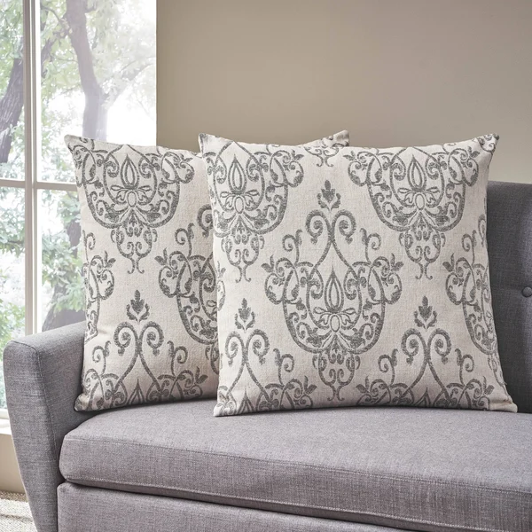 Abigail Modern Fabric Throw Pillow Cover (No Filling) (Set of 2)