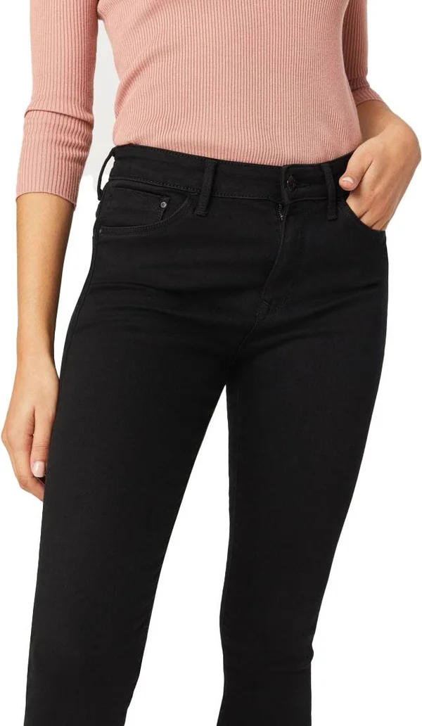 Mavi Alissa High-Rise Super Skinny Ankle in Black Brushed Supersoft Jeans