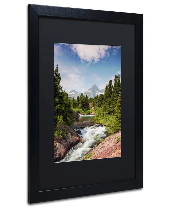 Trademark Fine Art &Glacial Creek& by Michael Blanchette Framed Photographic Print - Matte Color: Black, Size: 20x22 H x 16x22 W