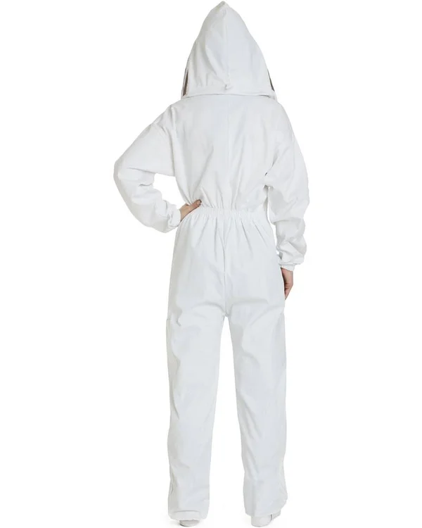 Natural Apiary Apiarist Beekeeping Suit - Polycotton - Non-Flammable Fencing Veil - Backyard Beekeeper White - 3XL