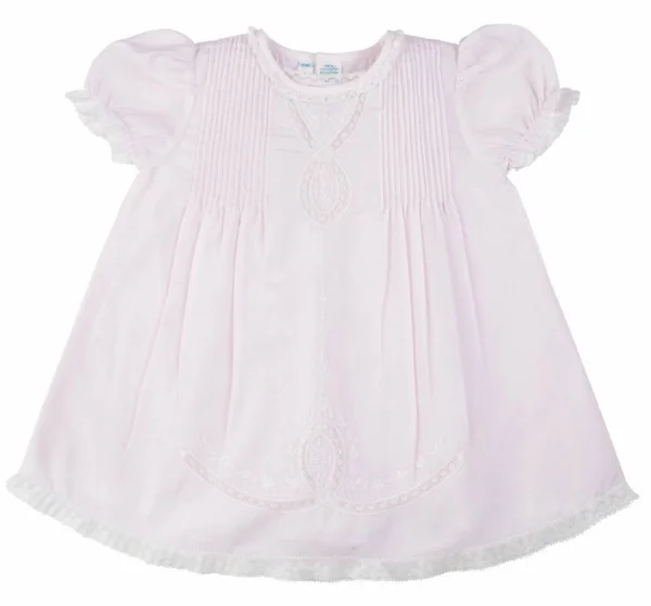 Lace Ribbon Slip Dress Pink, 9M