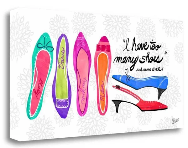 14x22 x 28x22 Too Many Shoes by Studio Bella Fine Art Giclee Print