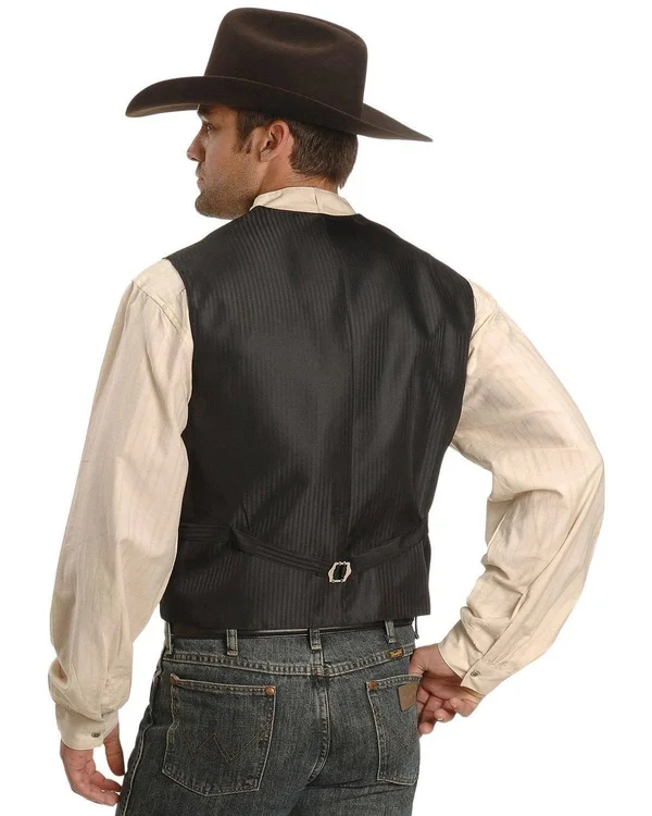 Scully Old West Vest Mens Classic Notched Lapels L Brown RW129
