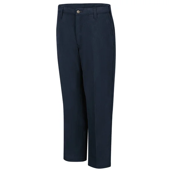 Workrite Pants, 42 In, Dark Navy, Zipper and Button Fp52Mn